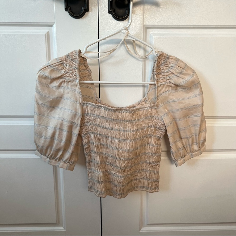 & Other Stories puffed sleeve crop top